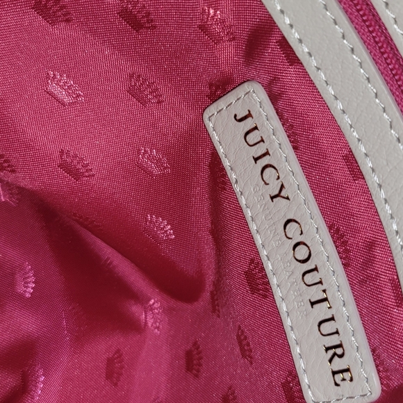 VINTAGE JUICY COUTURE, LARGE SOFT, IVORY LEATHER TOTE, SHOPPER NWT - Picture 5 of 8